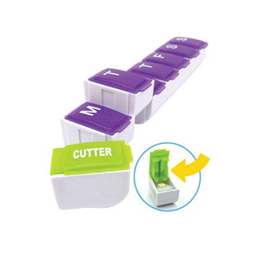 Apex Detach N Go 7-Day Plus Cutter Pill Organizer - 1 Ea